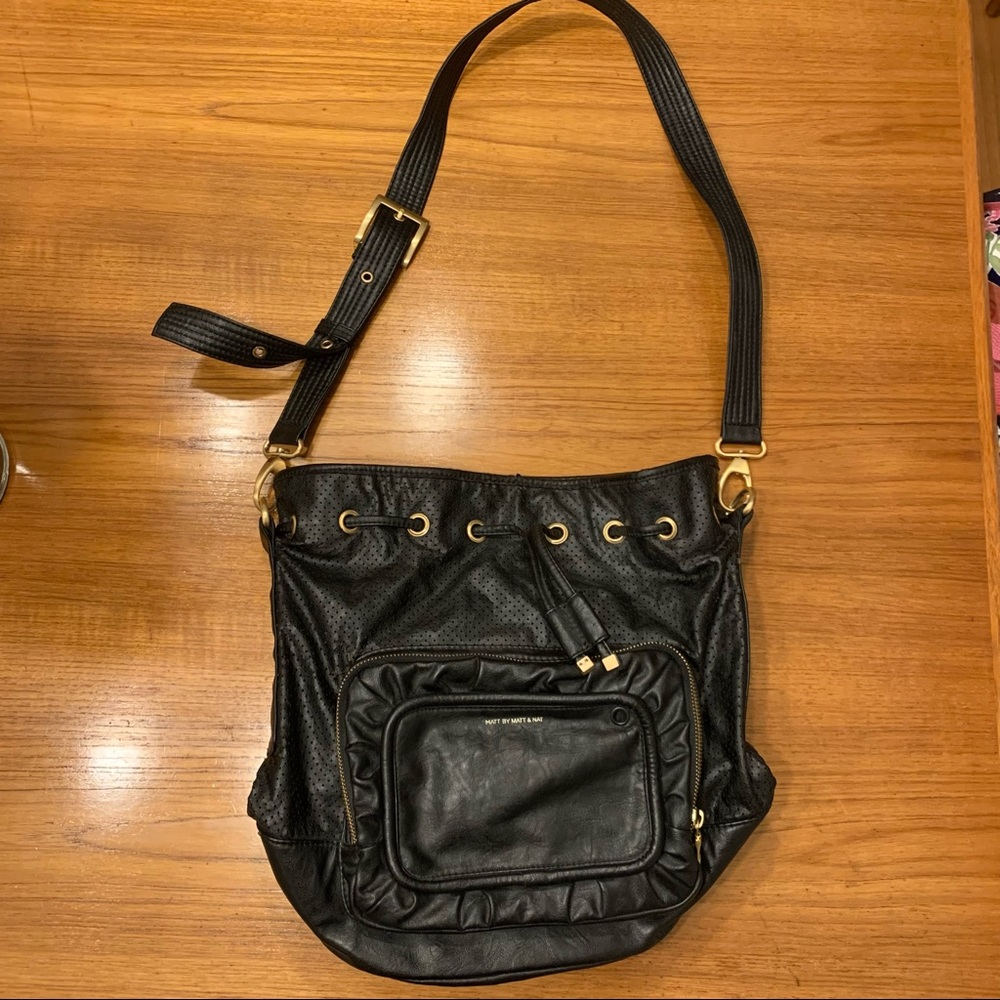Matt & Nat vintage large crossbody bag black